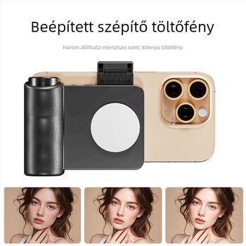 Okostelefonos fotózási segéd: hátsó kitöltő fény, állítható fókusz, asztali felvételi segéd, Bluetooth selfie stick