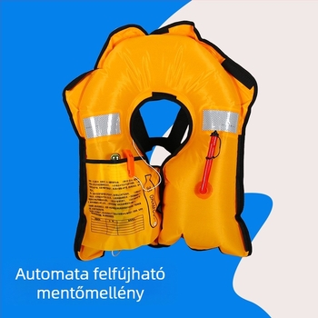 Shun Cheng Felnőtt felfújható mentőmellény, automatikus felfúvás, hordozható, horgászathoz