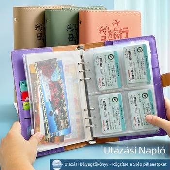 Utazási napló oldalszabad kötésű, műbőr borítóval, Daolin papír, 100 g/m², 36 oldal