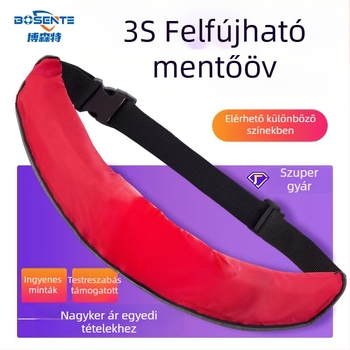 Bosent bst002 Felnőtt automata felfújható mentőmellény horgászathoz – nagy úszóerő, hordozható, autóba szerelhető