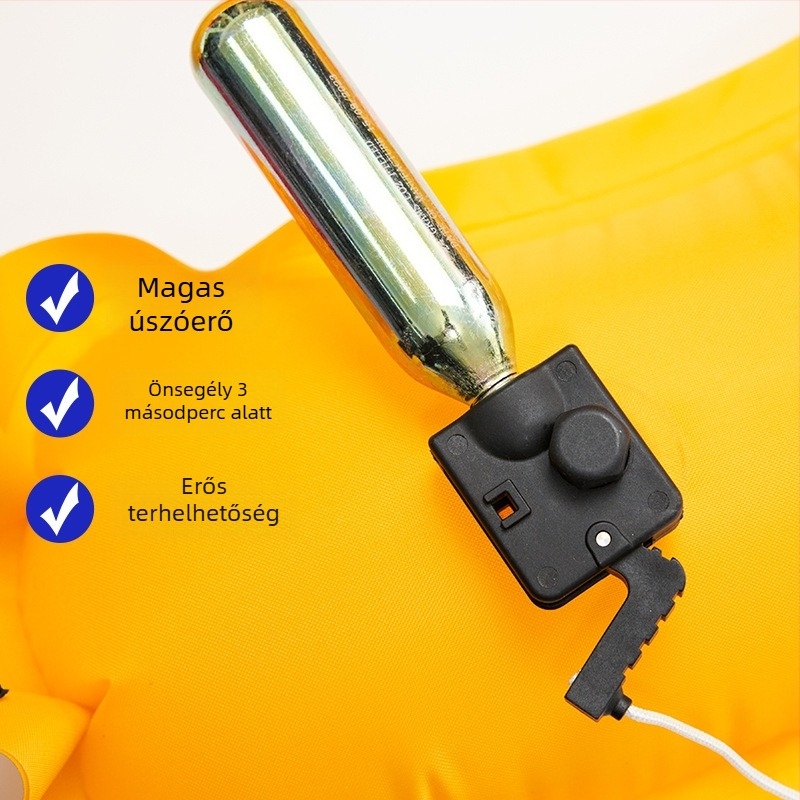 Bosent bst002 Felnőtt automata felfújható mentőmellény horgászathoz – nagy úszóerő, hordozható, autóba szerelhető
