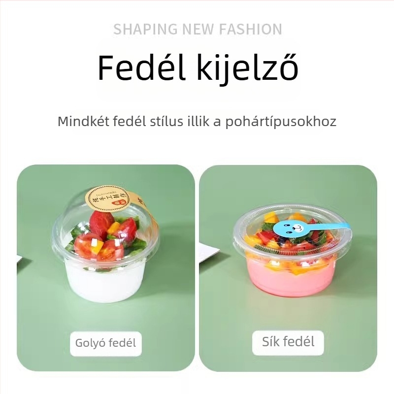150 ml egyszer használatos puding pohár fedővel, átlátszó PP desszert pohár süteményekhez és italokhoz