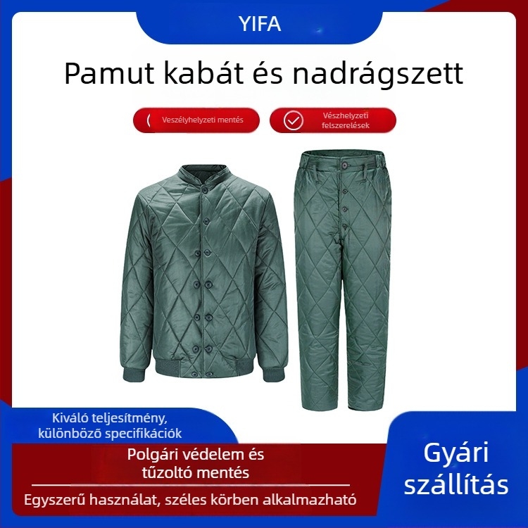 Vészhelyzeti mentő termo pamutkabát polgári katasztrófa-segélyezésre, személyre szabható, Yifa márka, modell Complete
