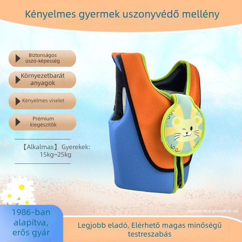 Wave Shark gyermekeknek úszó életmentő mellény, gyermek modell, testreszabás elérhető