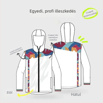 Uniszex sportos szett digitális nyomtatással, kapucnival, hosszú ujjúval, 100% poliészter, téli, tavaszi és őszi szezonokra