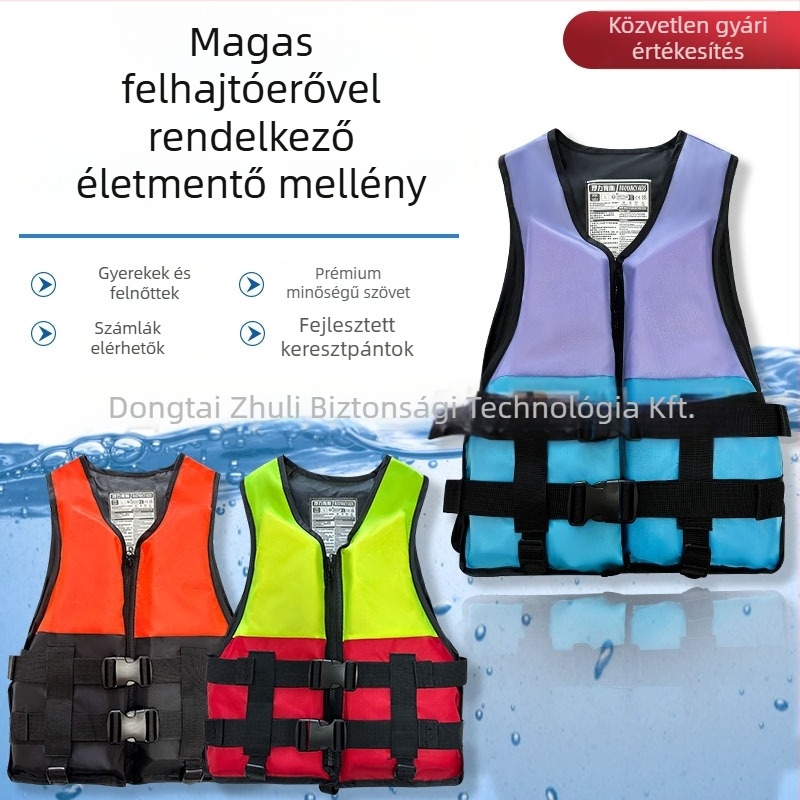 Felnőtt mentőmellény, nagy úszóerővel vízisportokra (rafting és úszás), modell Jsy, márka Other, testreszabás támogatás