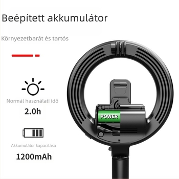 TokQi L07 Bluetooth selfie bot tripod LED gyűrűs világítással