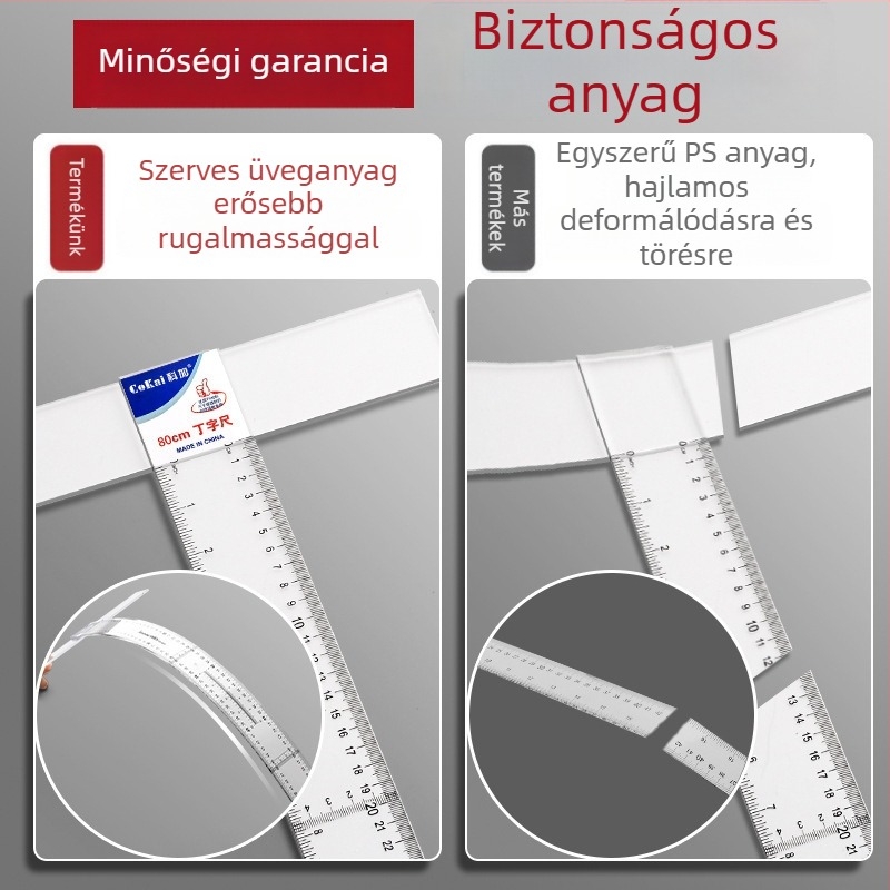 Yi Tong T-alakú vonalzó gépészeti és építész rajzhoz – T-design rajzvonalzó; márka Yi Tong; nem importált; IP engedély nélkül