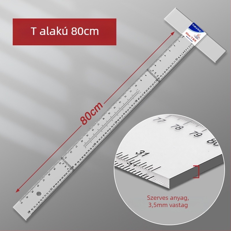 Yi Tong T-alakú vonalzó gépészeti és építész rajzhoz – T-design rajzvonalzó; márka Yi Tong; nem importált; IP engedély nélkül