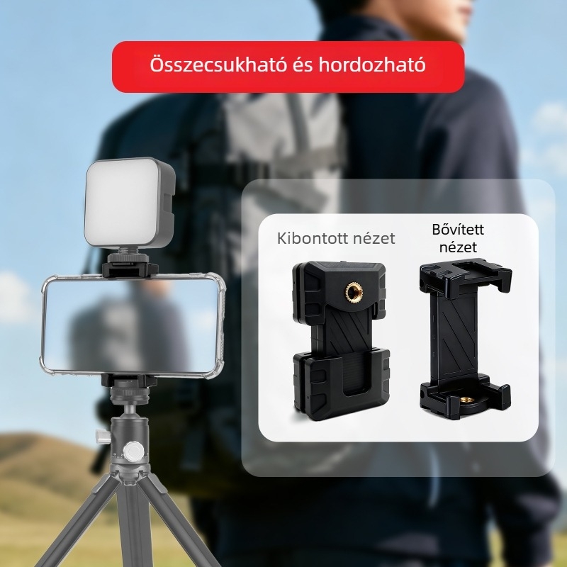 PH-22 Univerzális asztali telefon-tartó, vízszintes és függőleges rögzítés, rezgéscsillapító stabilizátor