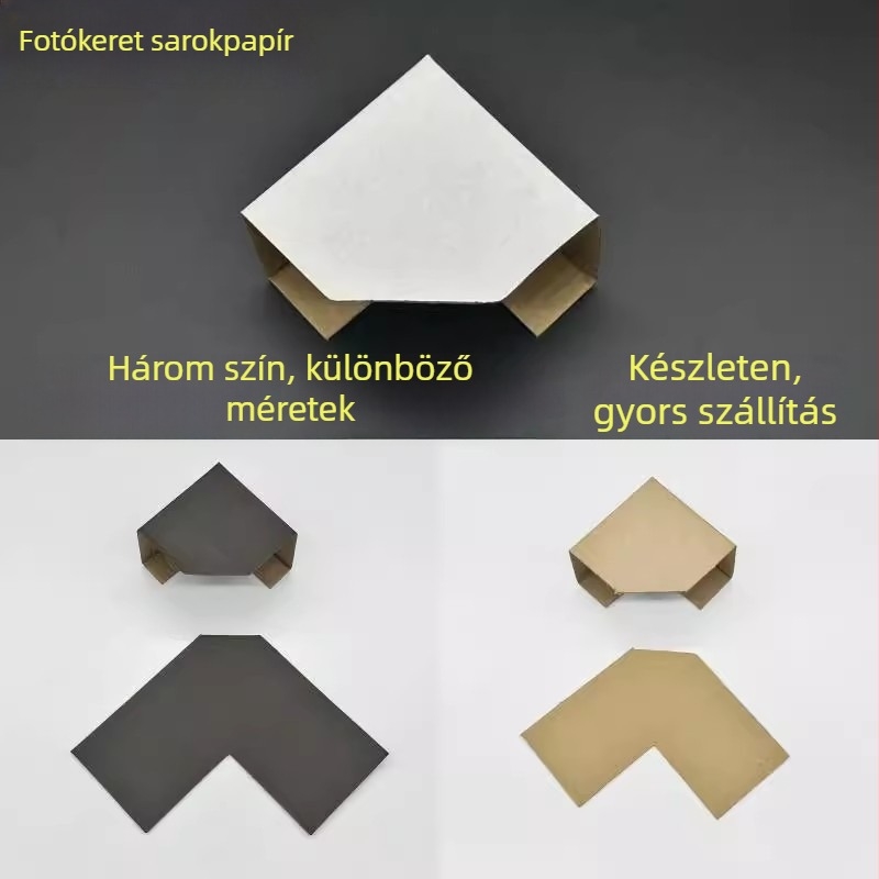 L-formájú sarokvédő kraftpapírból, szögek nélkül, hajtogatható, logó nélkül