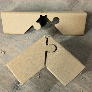 L-alakú papírvédő sarok, anyag: kraft papír + fonalcső papír, termékkód: Paper corner protector, logó nyomtatás: Igen