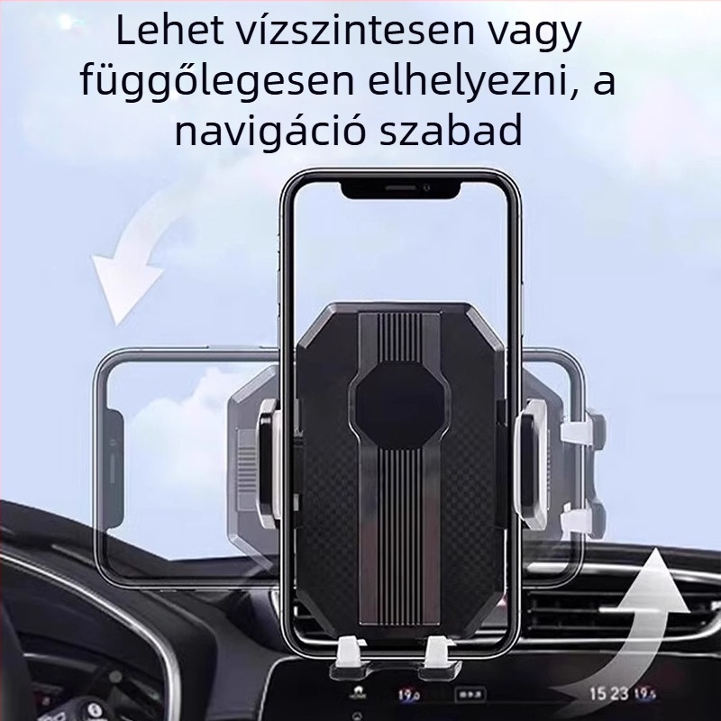 Autótelefon-tartó vákuumcsészével – műszerfalra, univerzális navigációhoz