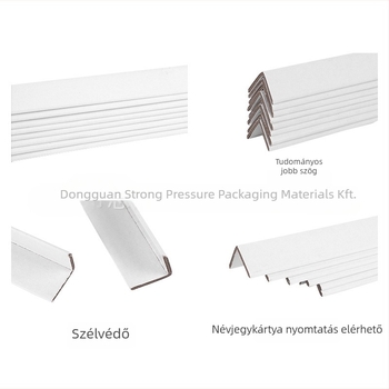 L-típusú papír sarokvédő, anyag: kraftpapír, gyártási folyamat: extrudálás, márka Zhida, nyomtatott logó