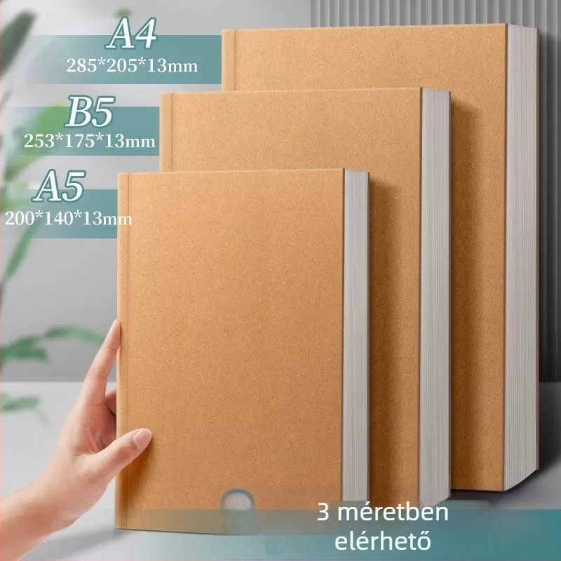 Füzet papír borítóval, drótos kötés, 65 g/m² papír, 50–100 oldal, irodai stílus