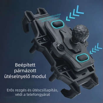 Légzsákos telefontartó motorkerékpárokhoz/EV-hez, vezeték nélküli töltés, navigáció rezgéscsillapítással, cyberpunk stílus