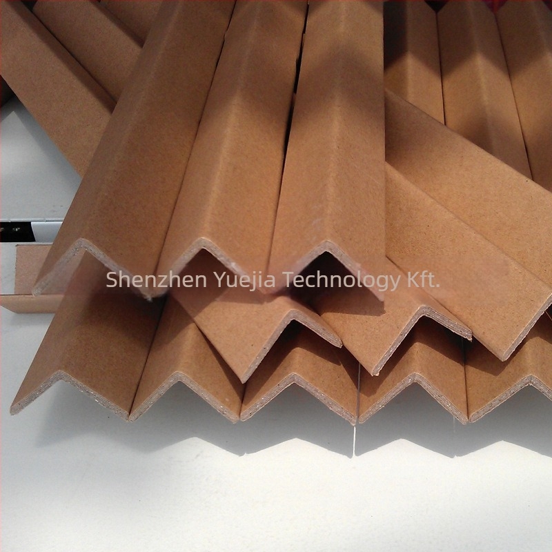 L alakú papír sarokvédő, bőrhatású papír + fonalas csőpapír, extrúziós technika, logónyomtatás, Yuejia