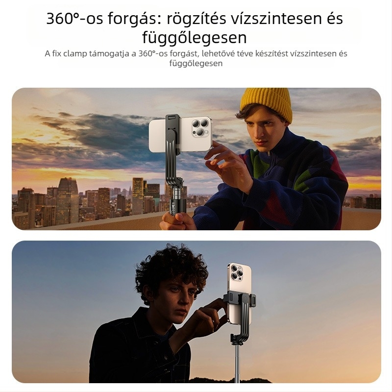 Yesido Szelfibot Tripod rozsdamentes acélból, Bluetooth és távirányító