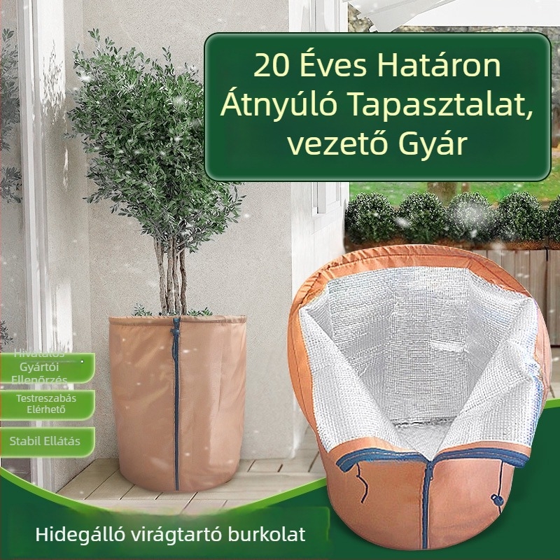 Kerti növények szigetelő takarója fagyvédelmi védelemmel; gyümölcs- és zöldségültetési zsákokhoz, tartós, környezetbarát védőhuzat cseréphez