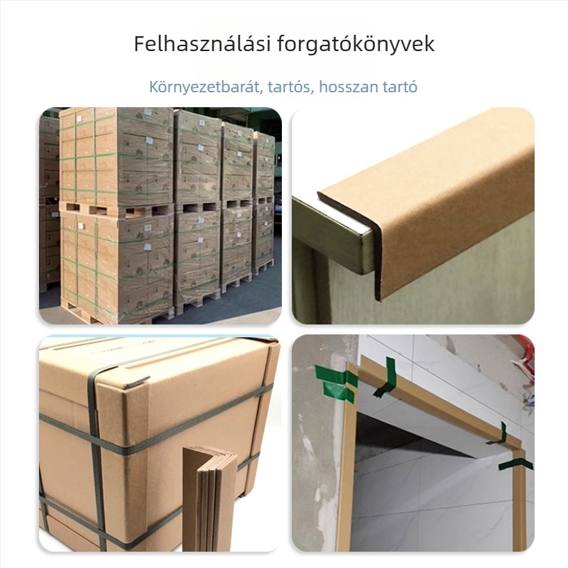 L-alakú papírsarkvédő csomagoláshoz, vastagított és megerősített, ütésálló és csillapító