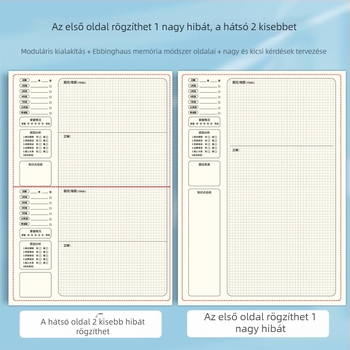 Mingmo Yipin Hibajavító jegyzetfüzet — vezeték nélküli kötés, papír borító, 80 g/m² faalapú papír, kreatív stílus