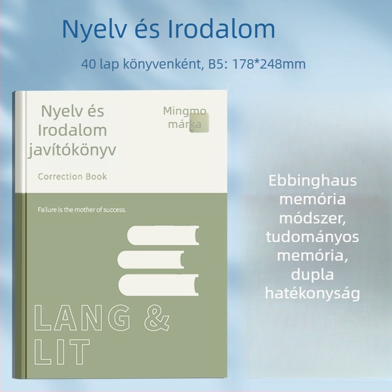 Mingmo Yipin Hibajavító jegyzetfüzet — vezeték nélküli kötés, papír borító, 80 g/m² faalapú papír, kreatív stílus