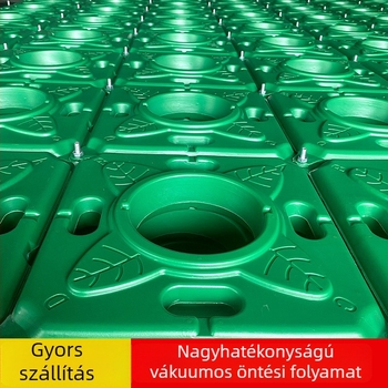 Úszó ágy vízi ültetéshez, négyzet alakú, PE anyagból, zöldségek termesztésére.