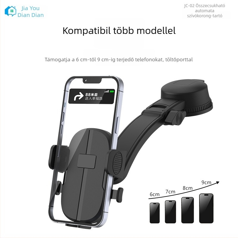 Univerzális autótelefon-tartó kivehető teleszkópos szívófejjel a központi konzol navigációjához (Márka: Brother, Anyag: Műanyag, Stílus: Univerzális)