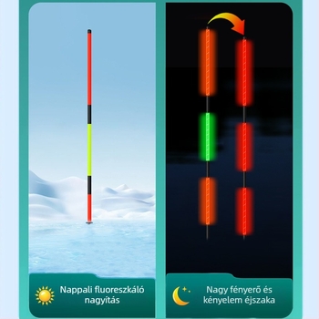 70 cm fénylő elektronikus úszó kemény farokkal nagy halakhoz — magas érzékenység, nappali és éjszakai használat