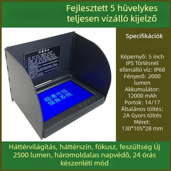 Vizuális horgony-kijelzővel rendelkező halászati sonár (Újratölthető, mélység 0,6–30 m, Fisherman)