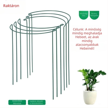 Gui yu Félköríves műanyag bevonatú növénytámasz gyűrű, virágtartó állvány kerthez