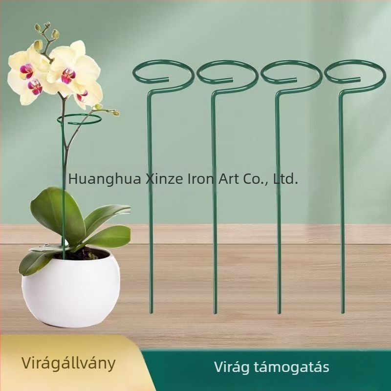 Xinze vasból készült oszlopos növény-támasztó állvány Phalaenopsis orchideák számára, 1 szint