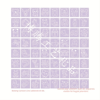 Boten műanyag festő sablon – DIY graffiti, üreges vonal mintázat, karikatúra sablon