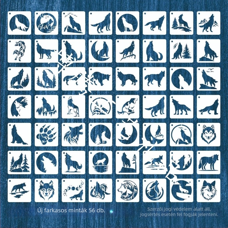 Boten műanyag festő sablon – DIY graffiti, üreges vonal mintázat, karikatúra sablon