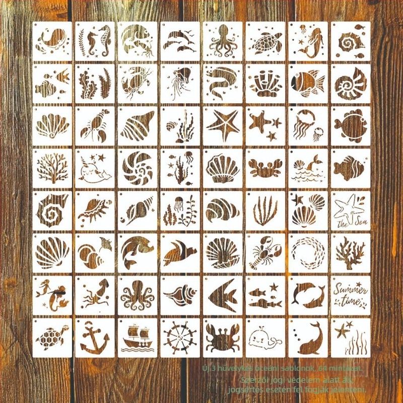 Boten műanyag festő sablon – DIY graffiti, üreges vonal mintázat, karikatúra sablon