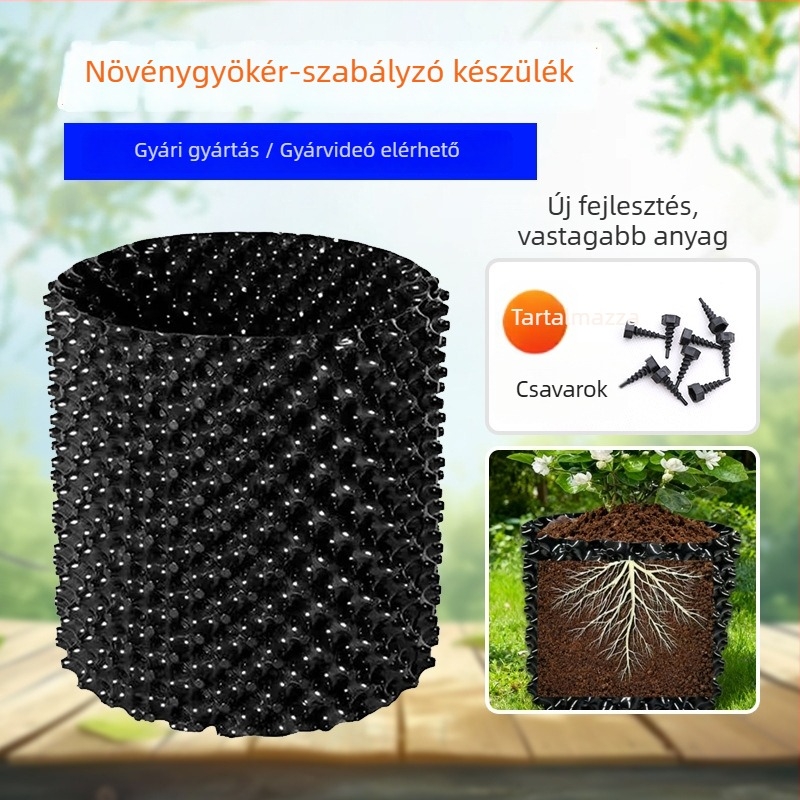 Műanyag gyökérszabályozó eszköz bonsai és cserépbe ültetett növényekhez — kertészeti építőanyag, márka Hongjian