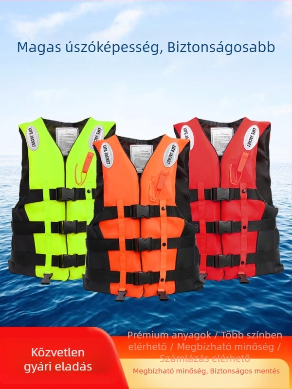 Életmentő mellény úszóerővel – felnőttek és gyerekek számára, hajózásra, horgászat és raftingra (Brand: Other; Model: Other; Processing: Other; Imported: No)