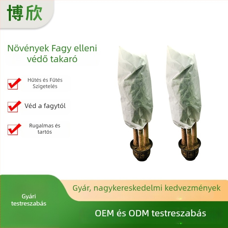 Boxin Sűrített Növények Fagyvédő Takaró – Őszi és téli használatra, nem szőtt anyag, cipzárral és húzózsinóros zárással