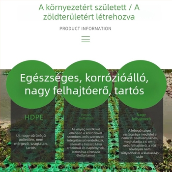 Ökológiai úszó sziget biológiai ággyal a vízi növények ültetésére és a vízfelszín zöldítésére