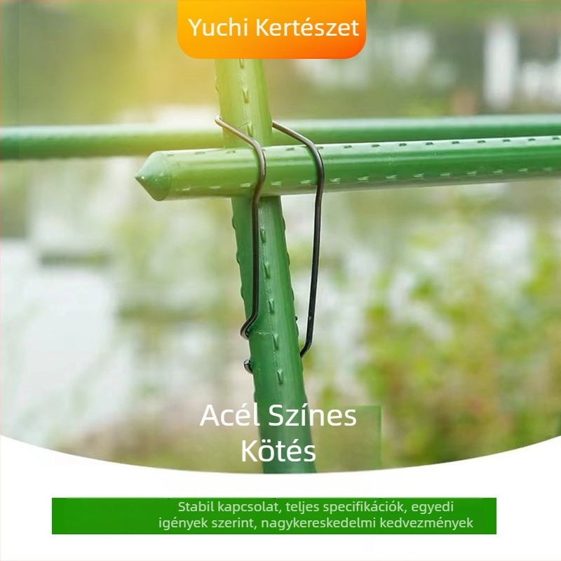 Acélcsőhöz való drótkampó rögzítő – kerthez, erkélyen – Yuchi Gardening
