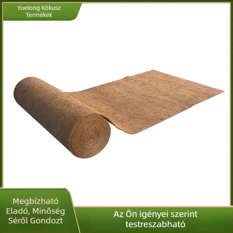 Kókuszrostból készült lapos matrac háziállatok és növények számára, teknősbabák mászásához, kertészeti matrac, cserepes alátét, gyom elleni