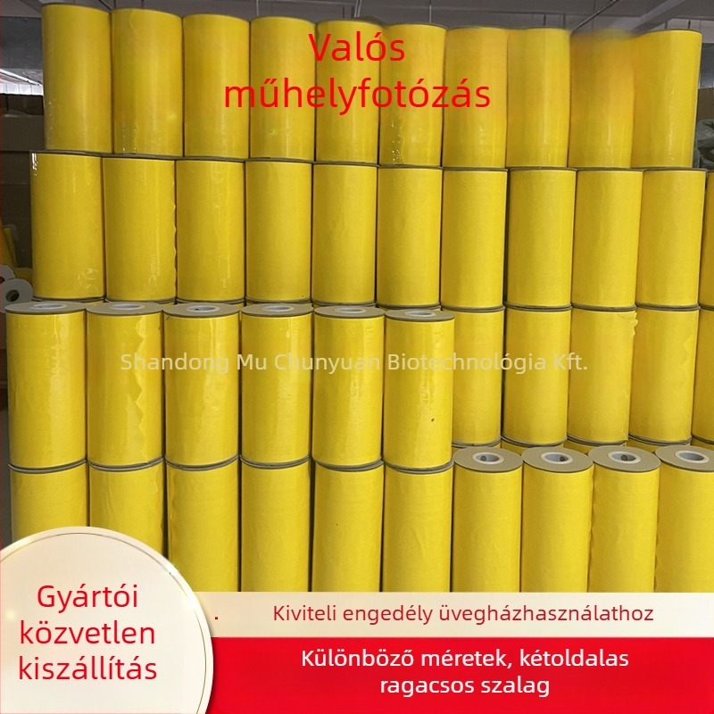 Kétoldalas, sárga ragadós csapdaszalag kártevők ellen – vízálló megoldás üvegházakhoz és gyümölcsfákhoz