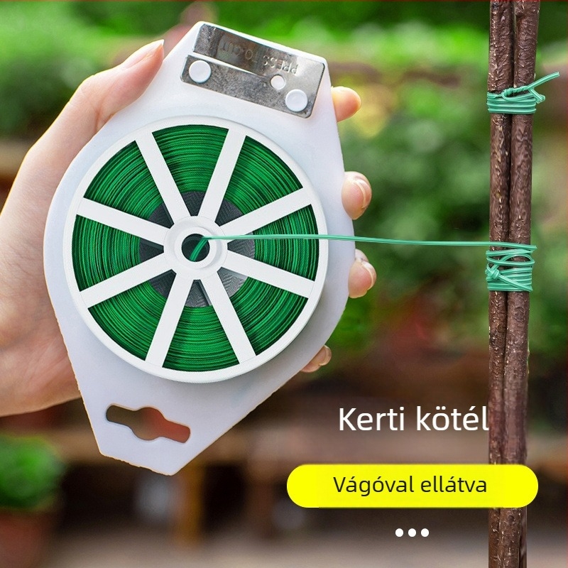 Kertészeti kötöződrót és kötél a növények támogatására, fixátor kapaszkodó rózsákhoz, klipszes tartó