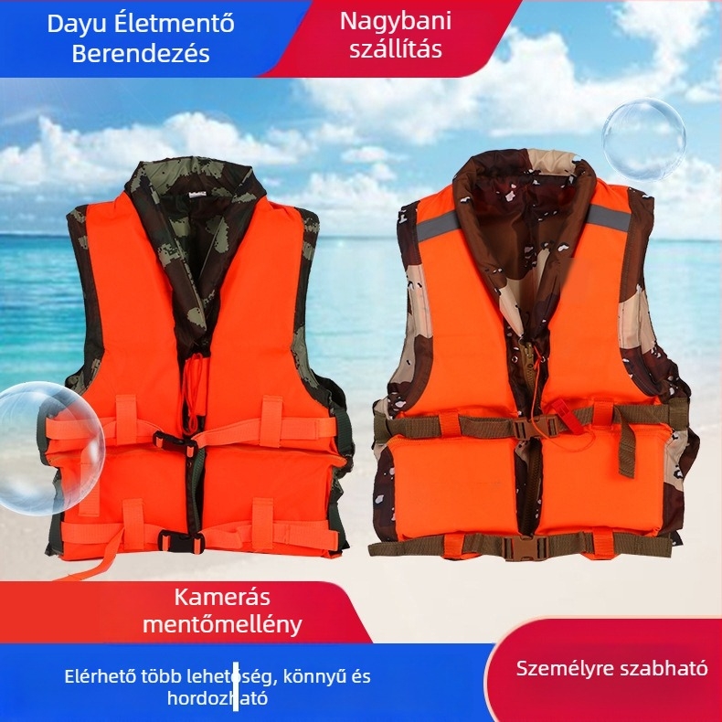 Kültéri mentőmellény felnőtteknek, kamuflážs mintával, testreszabható, nem importált, Márka Egyéb