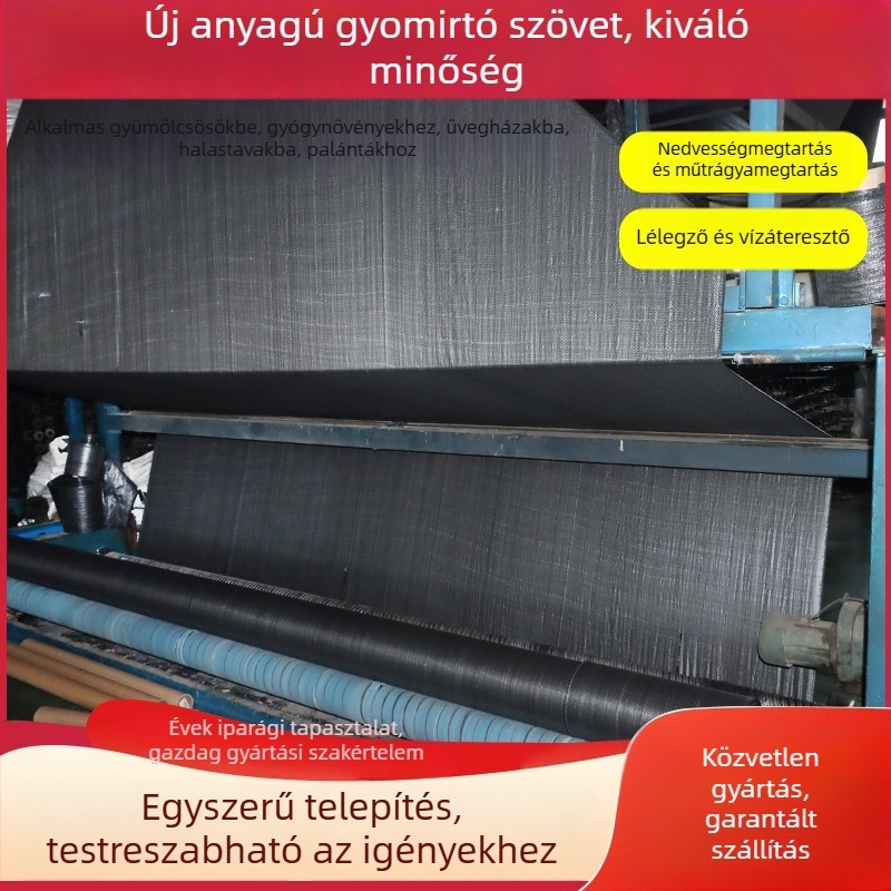 PE gyomvédő szövet ültetvényekhez, gyümölcsfákhoz és citrusokhoz, perforált talajtakaró