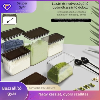 Zárható műanyag tároló doboz négyzetes alakú, Koreai stílus, 800–1000 ml