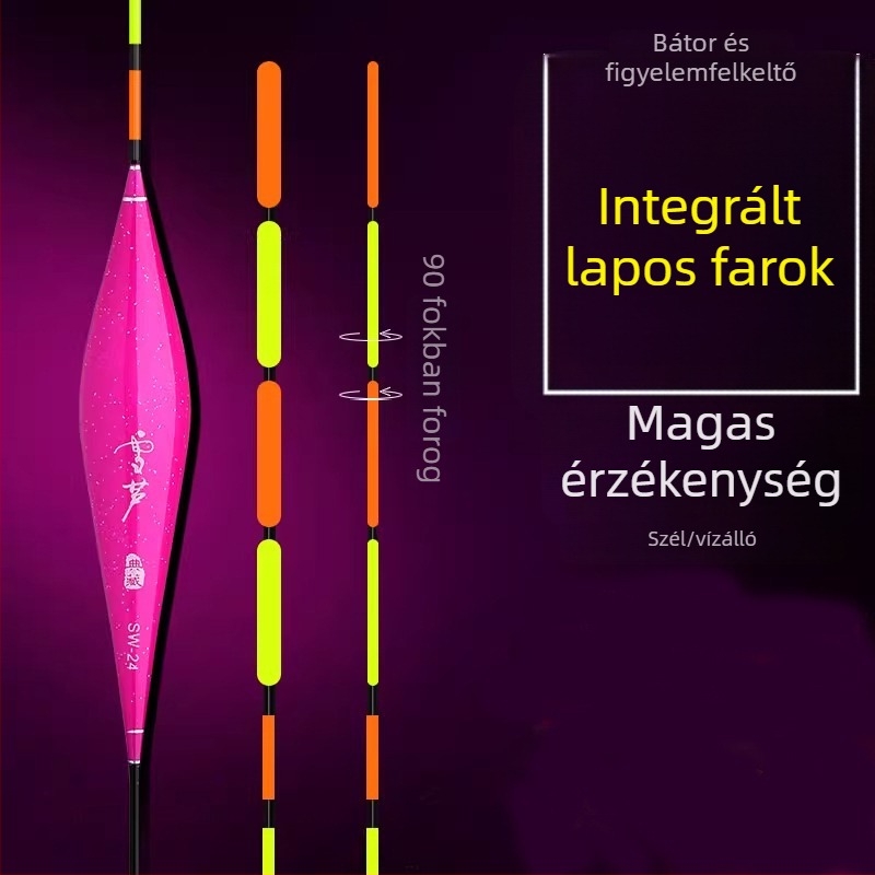 Snow Reed nano integrált lapos farkú úszó, SW sorozat, magas érzékenységű a carp és a kárász számára