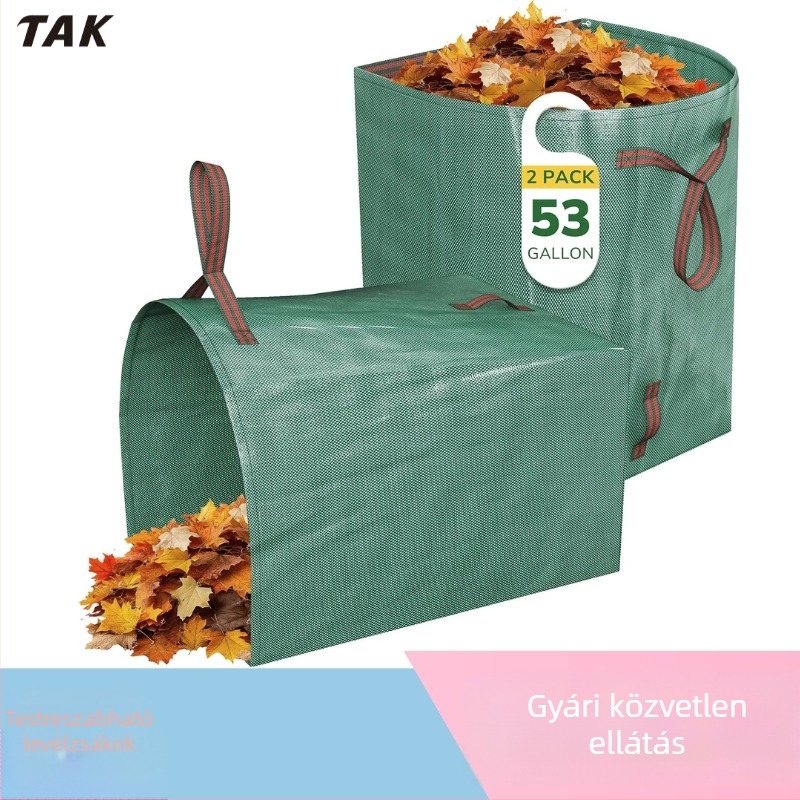 PP kerti hulladék zacskók - félkör alakú levélzsákok gyep és kert tisztításához