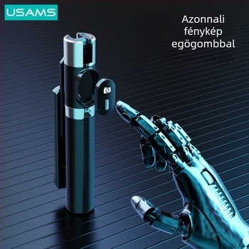 USAMS háromlábú selfie bot univerzális telefonokhoz, 360° forgás, Bluetooth telefonállvány