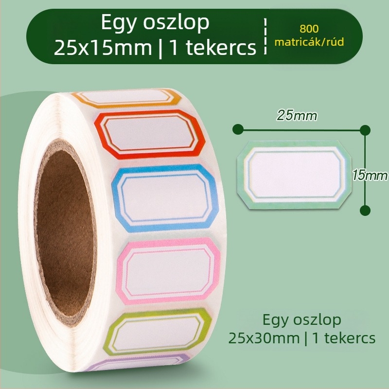Bedome 2515 öntapadós kézzel írt név címkék, anyag: öntapadós matrica, vízálló tekercs